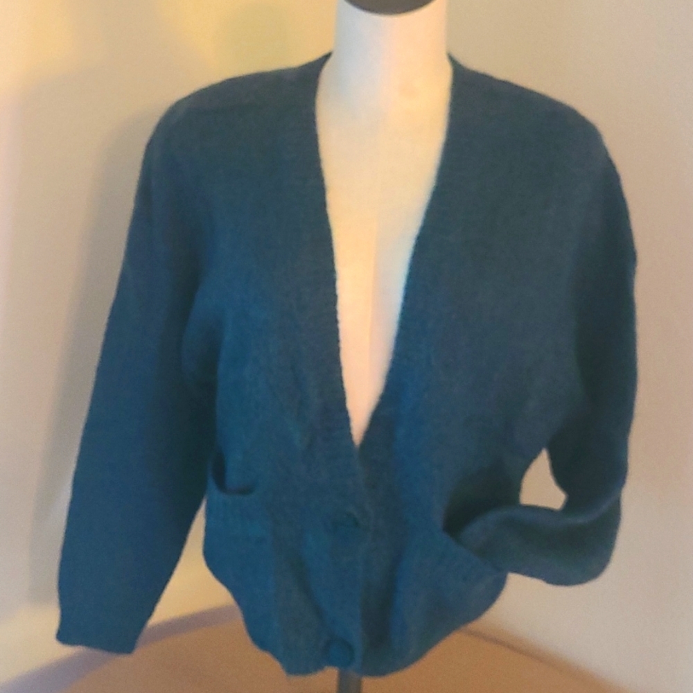 Vintage cardigan Mohair ladies sweater